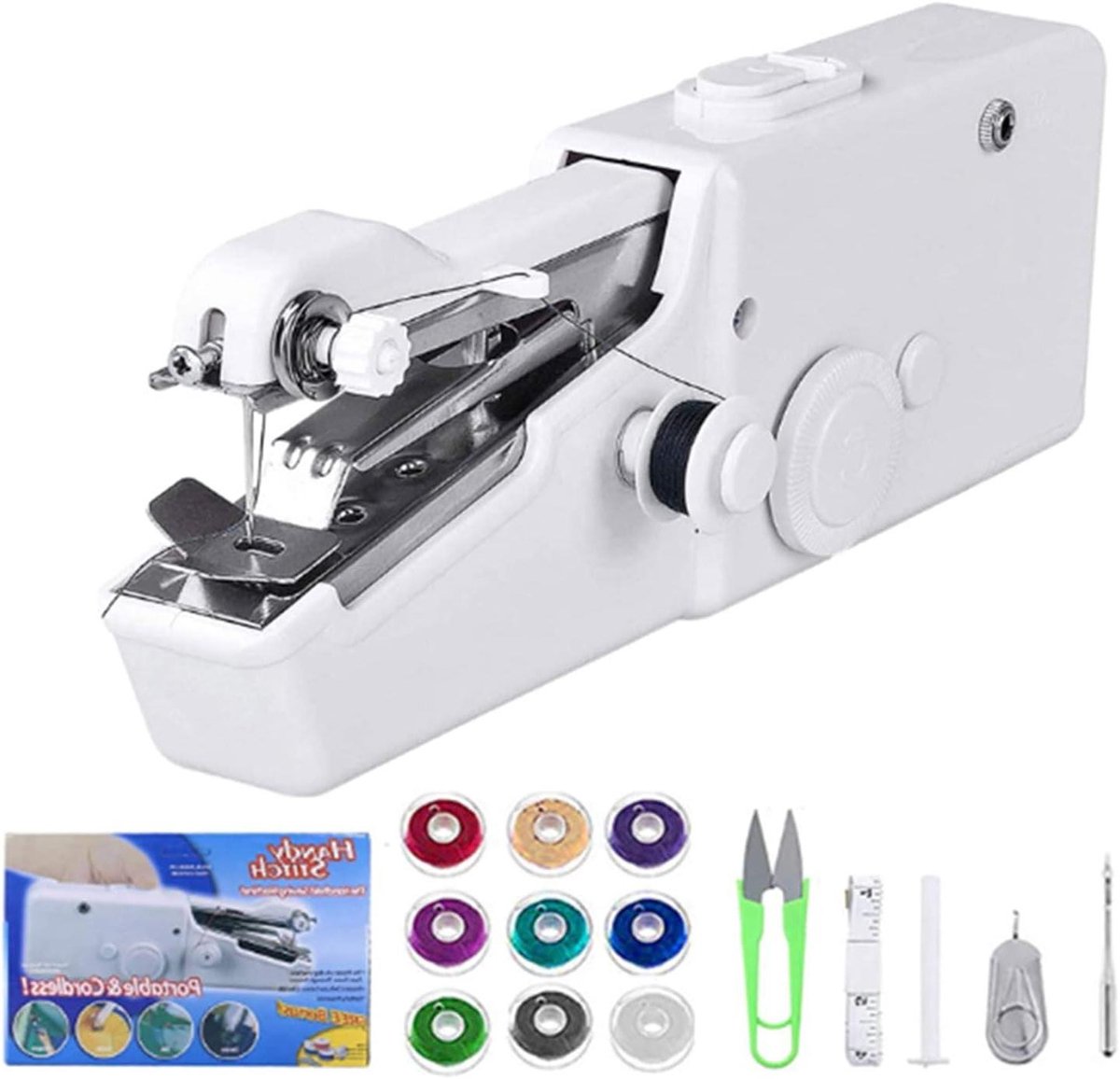 Elektrische Naaimachine - Handmachine - Kleding Maken - Draagbaar Ontwerp - 27 Gram - Wit
