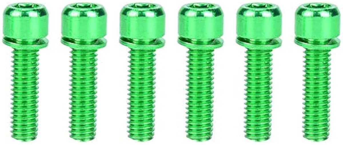 6 Stuks M5 Schroef M5x25mm Titaniumlegering Fietsflesbeugelbout Fietsopbergrekbout Fietsaccessoire