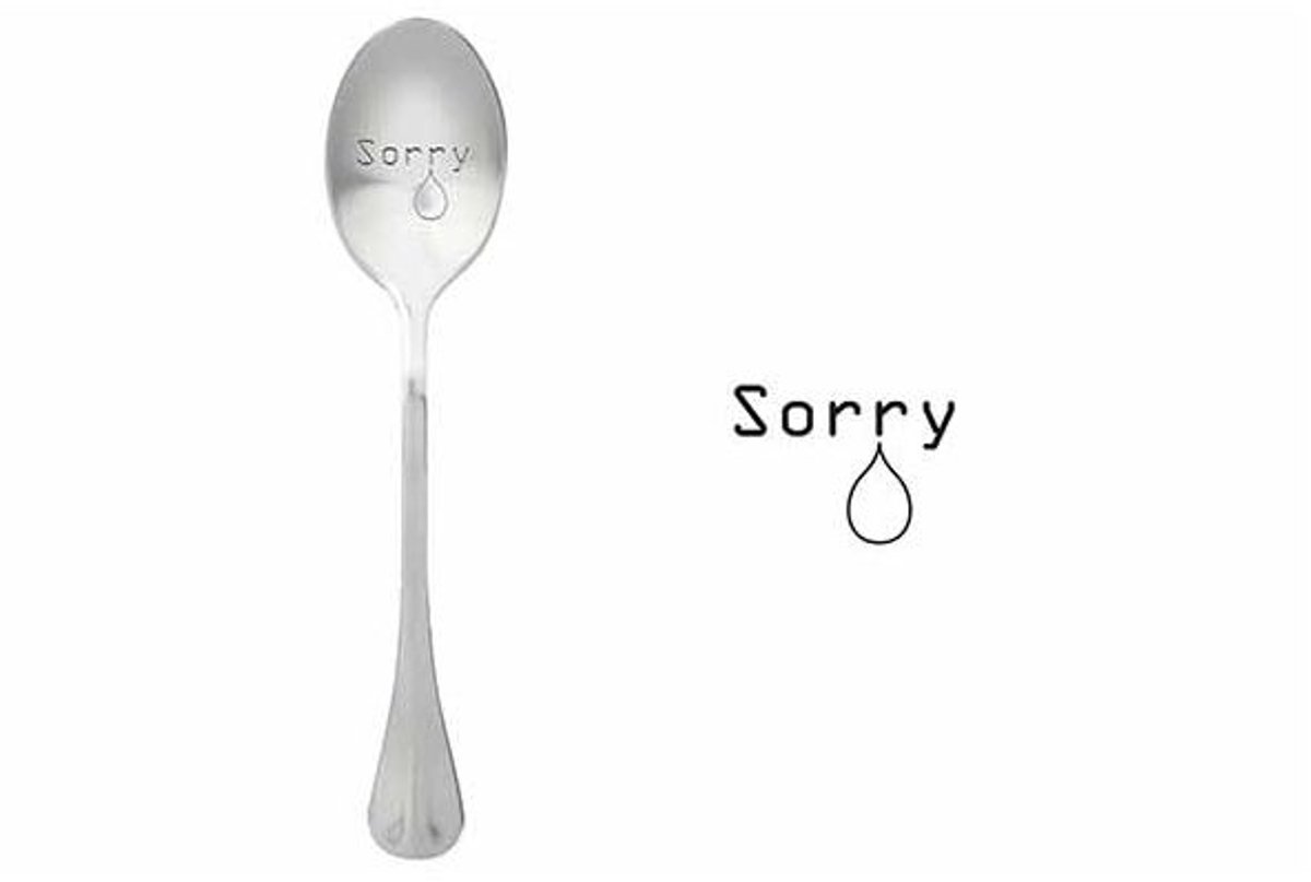 One Message Spoon Set6 Sorry