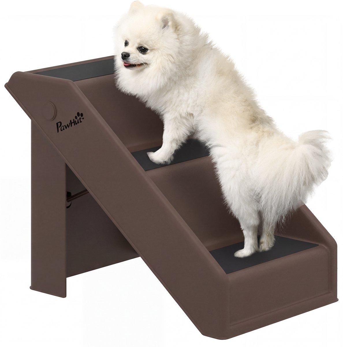 PawHut huisdierentrap - PP, EVA - 53x30,5x36,5cm - Bruin