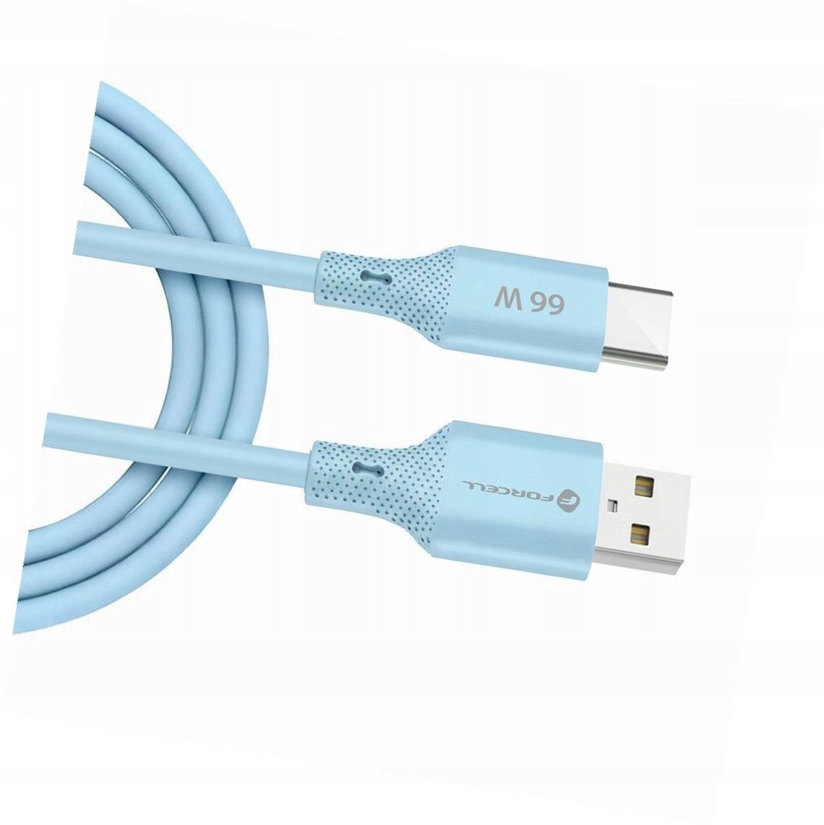 Forcell USB-A naar USB-C Kabel 1m 66W Android Auto Blauw