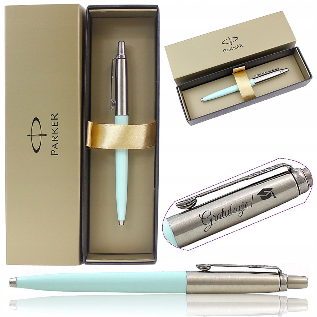 Parker Jotter Baby Blue Balpen met Gravure - Geschenkdoos