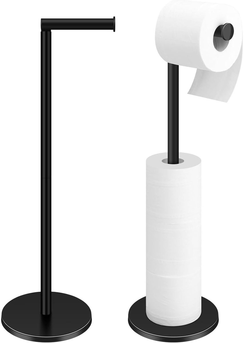 Vrijstaande Toiletrolhouder - Toiletpapierhouder - Toiletpapierrolhouder - Met Een Robuuste Basis - Geschikt Voor 5 Papierrollen