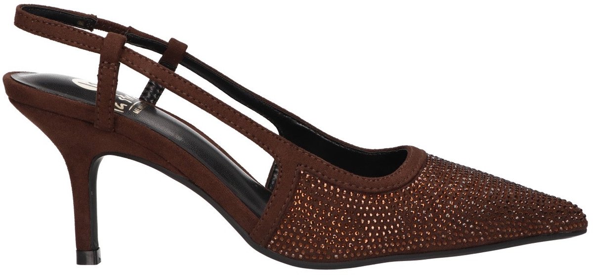 La Strada Slingback Pump Bruin Met Steentjes - Damesschoenen - Maat - 37