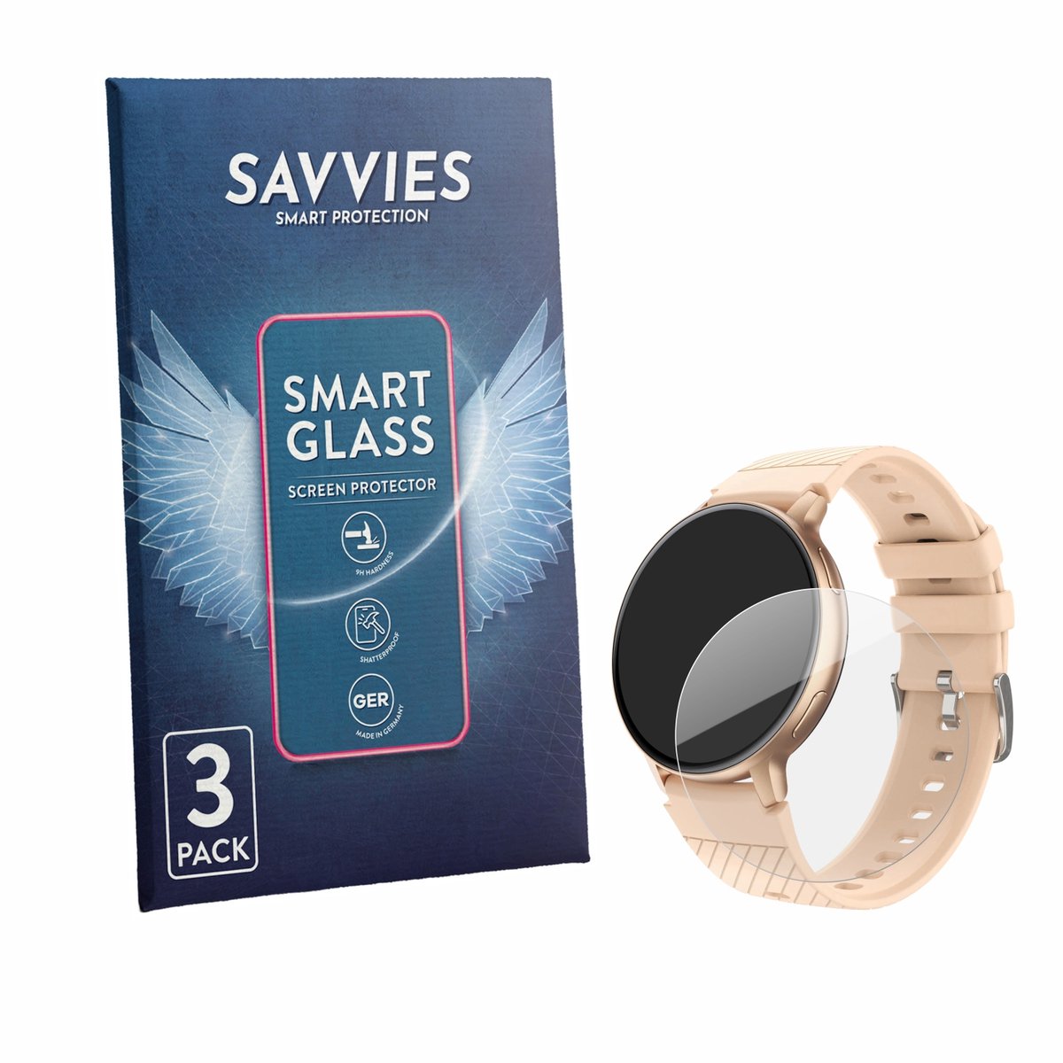 3 Stuks Savvies Screenprotector - geschikt voor Stahlgear Luna 1.32" - beschermfolie glas transparant