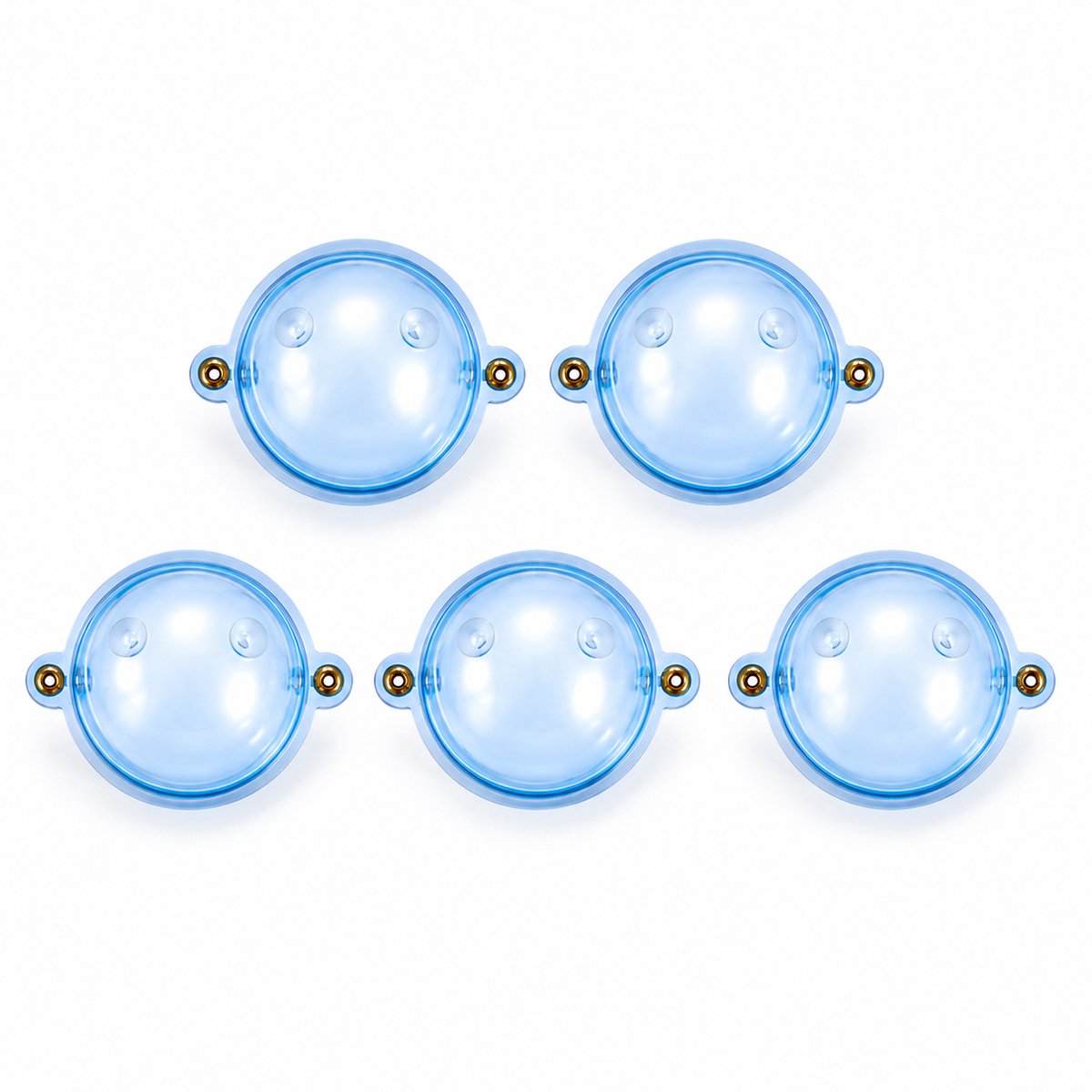 S&D | Transparante Dobbers voor Vissen – Vulbaar met Water – Blauw – 5 Stuks