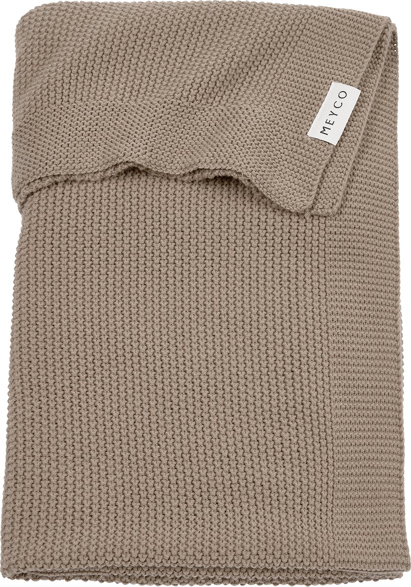 Meyco Baby Mini Relief Wiegdeken - Dark Taupe - 75x100cm - 1.0 TOG