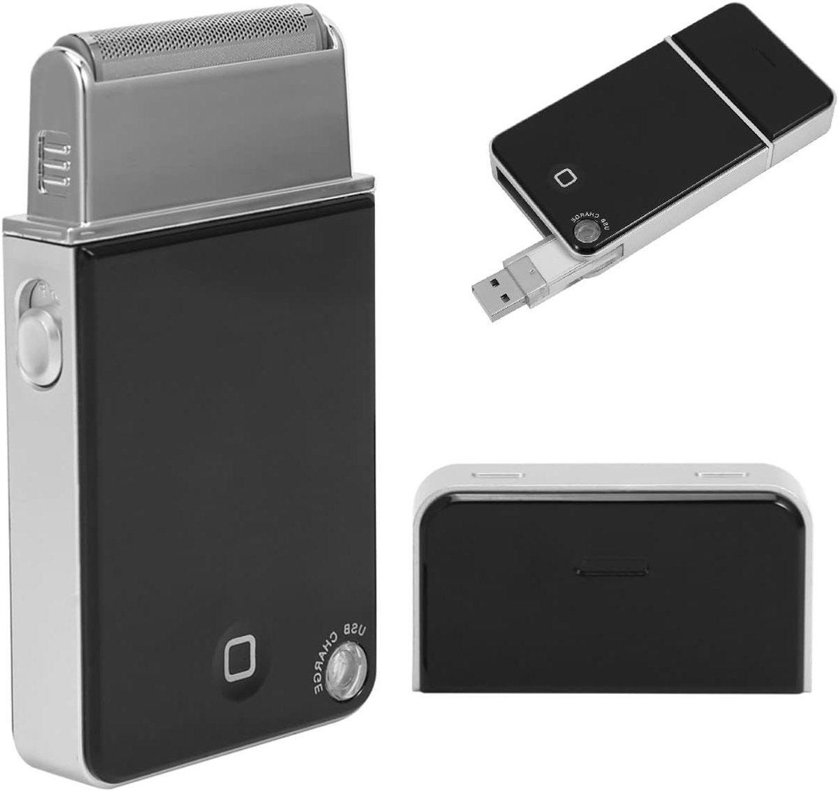 Elektrisch Scheerapparaat - Baardtrimmer - Glad Scheren - Mini USB Opladen - 128 cm - Zwart