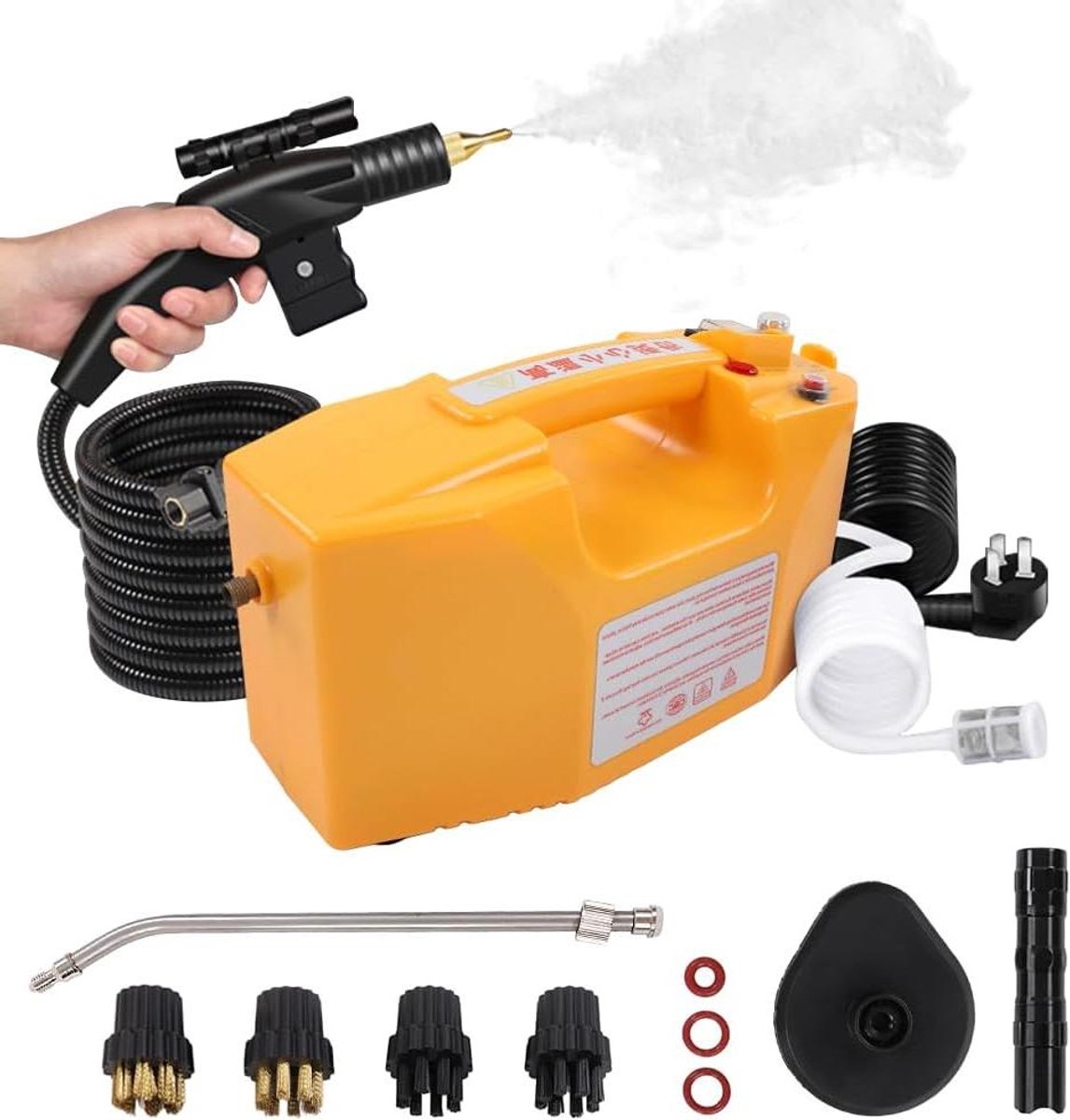 Draagbare stoomreiniger - Handapparaat hogedruk - Grondig reinigen - Hoge temperatuur stoom - 300 ml capaciteit - Zwart