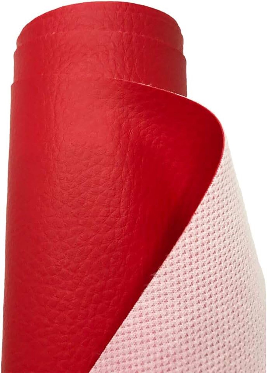 Stof, nepleer, vinyl, waterdicht, materiaal, voor kleding maken, bekleding, tafelkleed, tassen, korte broeken, rokjes, rood, 5 meter, 500 x 140 cm