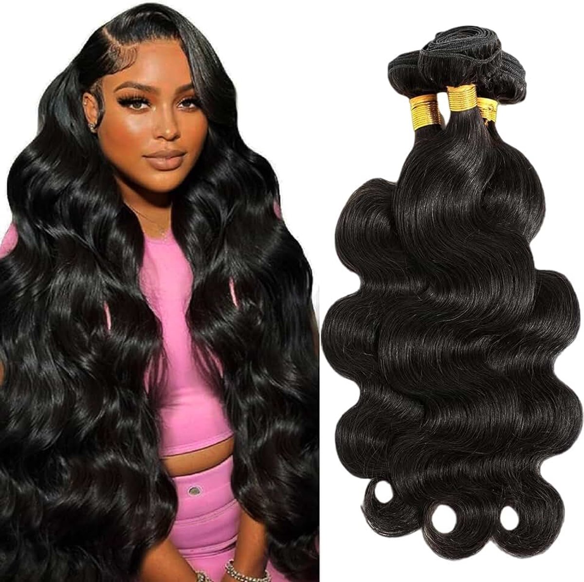 12A Human Hair Bundles 22 24 26 Inch Body Wave Bundles Human Hair 100% Unprocessed Brazilian Virgin Weave 3 Bundles Deals