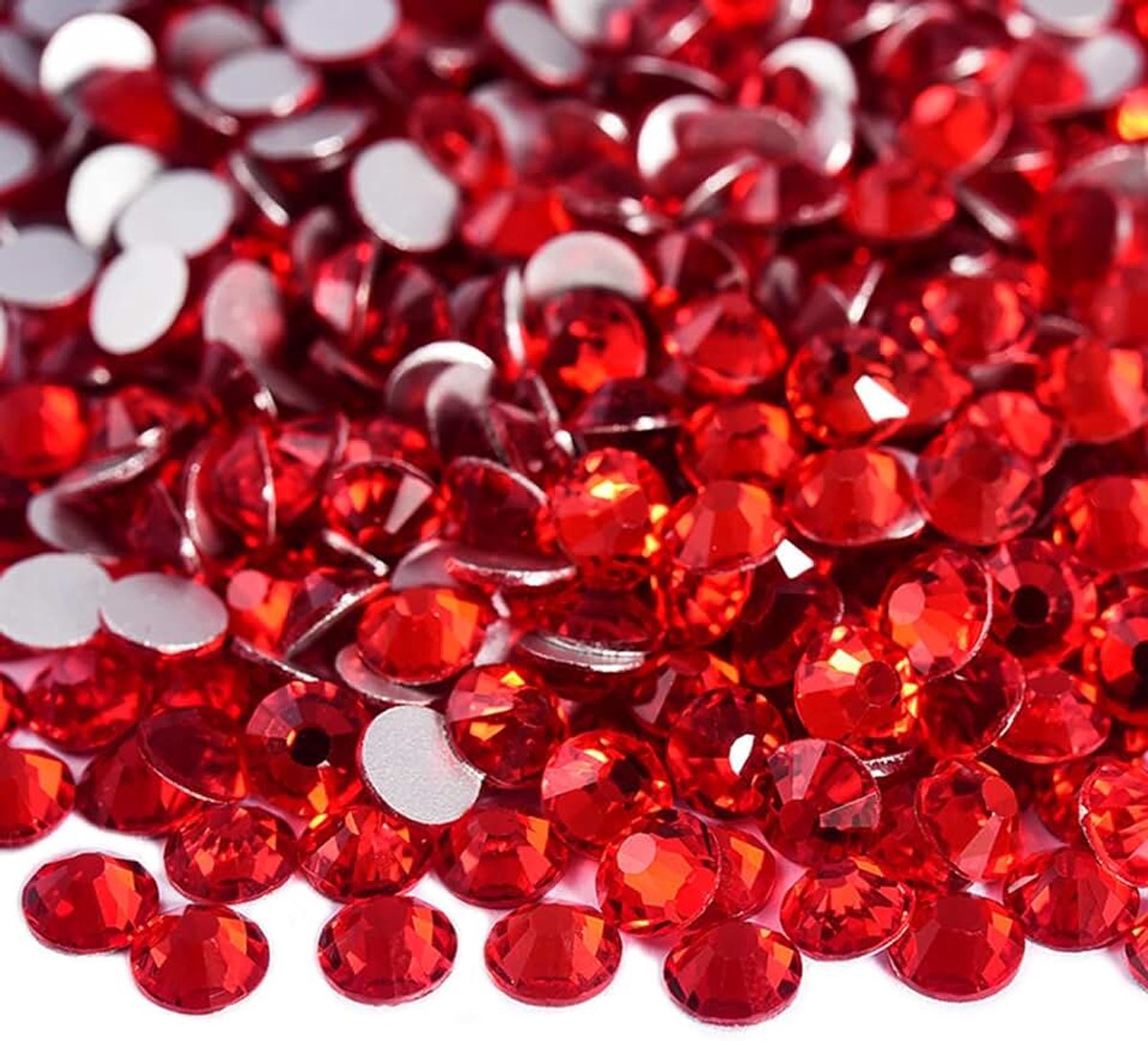 Strasssteentjes met platte achterkant, 3 mm kristallen strassteentjes, ronde kristallen, edelstenen, glazen stenen voor nagels, decoratie, kleding, schoenen, lichtrood, 1440 stuks