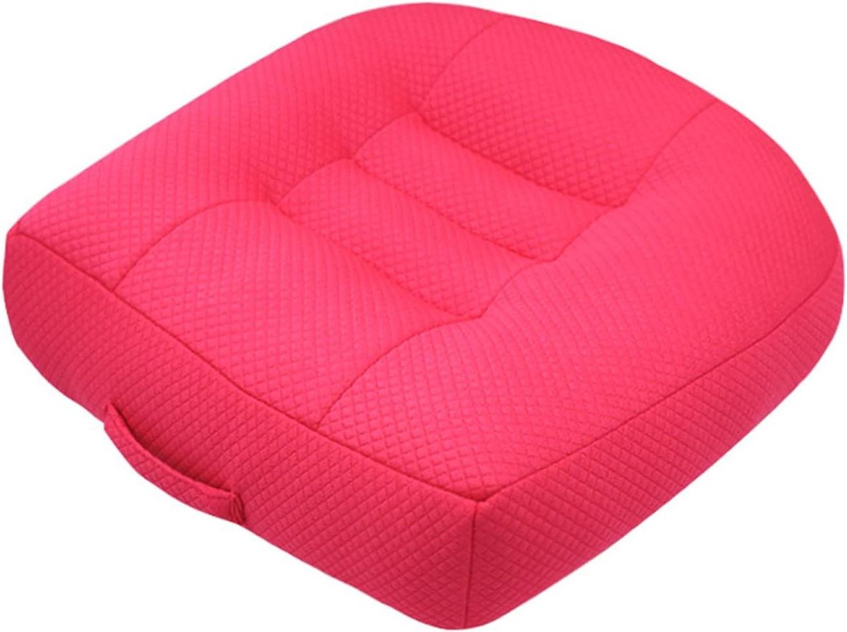 Stoelverhoger - Stoelkussen Autostoel - Verbeteren Zicht Rijden - Extra Dikke Ondersteuning - 40 x 40 x 12 cm - Rosérood
