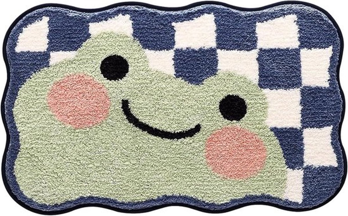 Antislip badmat met microvezel - schattig design - super absorberend - machinewasbaar - voor badkamer, douche, slaapkamer - deuropening - 40 x 60 cm