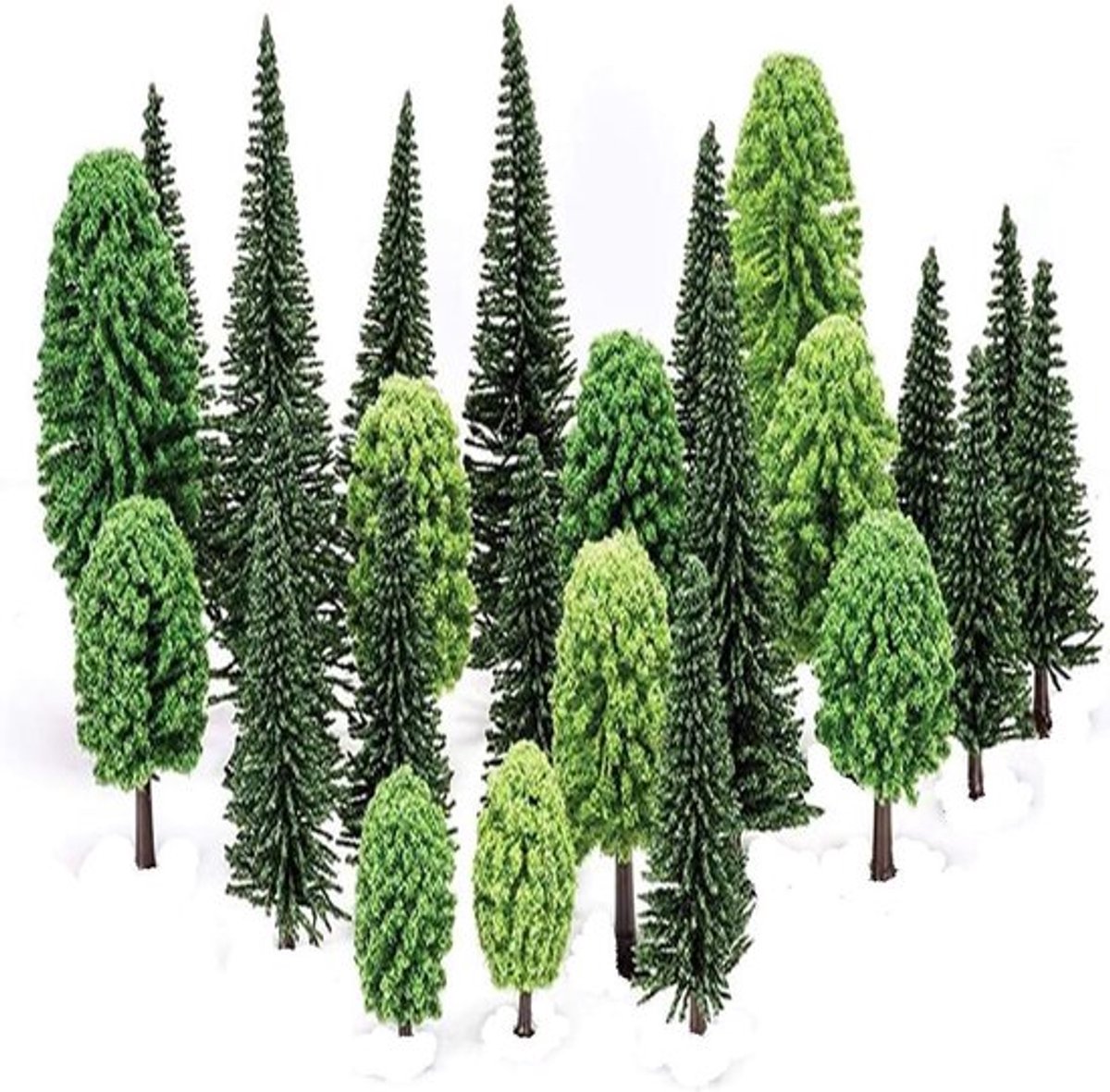Modelbomen - Architectuur - Zandtafel - Doe-het-zelf - Landschap - Groen - 30 stuks bouwmodel - Geschikt voor maquettes - Natuurlijke groene kleur.