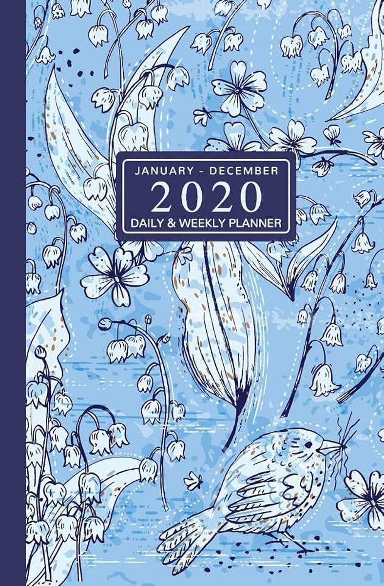 - December 2020 Daily & Weekly Planner: Mini Calendar; Bonus Word Search Puzzles; Blue Bird With Lily Of The Valley Art
