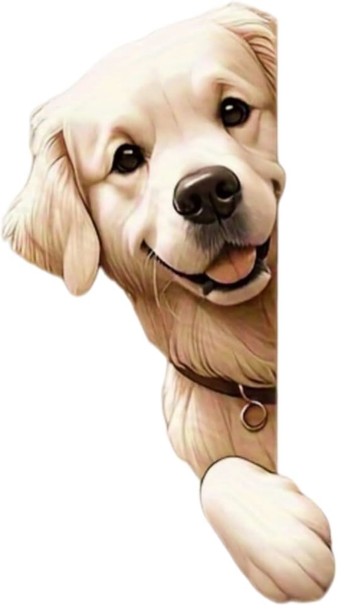Golden Retriever autosticker 5,5 inch - waterdichte vinyl autostickers, duurzame autostickers, krasbestendige bumperstickers, decoratieve stickers voor auto's, SUV's, laptops, helmen
