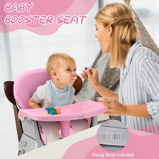 Kinderstoel met Tafel - Babystoel Kinder eetstoel - Veilig Eten en Spelen - 6-in-1 Multifunctioneel — afbeelding 2