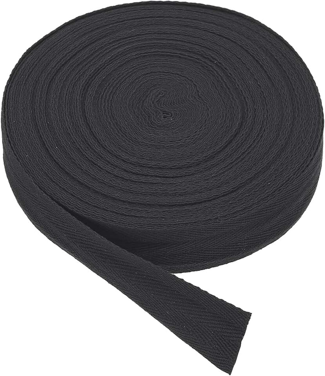 Katoenen keperstof tape 3 cm 23 meter katoenen lint biaisband visgraat singels trim voor naaien geschenkverpakking ambachtelijke doe-het-zelf donkergrijs