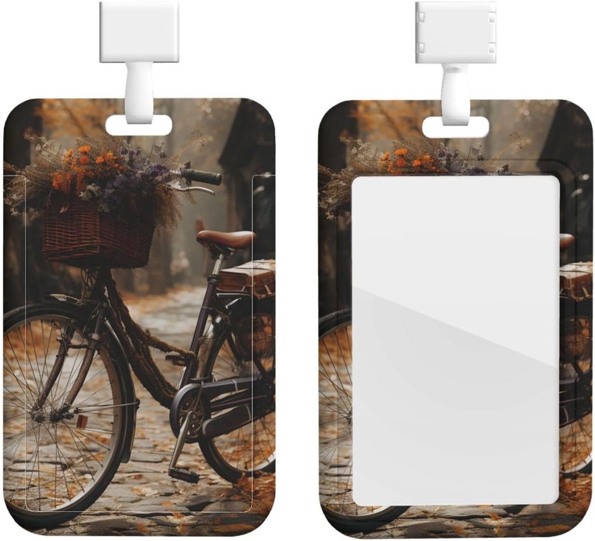 ID-kaarthouder - Badgehouder Kaarthouder - Kantoor Organisatie - Schuifontwerp - 11x7 cm - Fiets