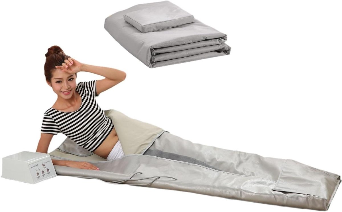 Infrarood Saunadeken - Warmte deken - Ontspanning en Herstel - Drie Zonnecontrole - 180x180 cm - Zwart
