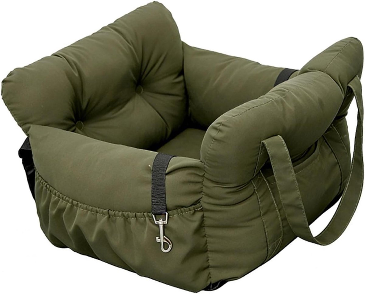Honden Autostoel - Reisstoel Hond - Veilig Reizen - Antislip Bodem - 50 x 50 x 30cm - Groen
