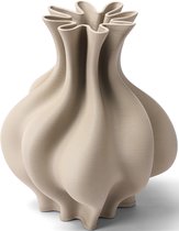 Studio RAR Vaas Calyx - Vaas keramiek - Taupe - H 28 cm