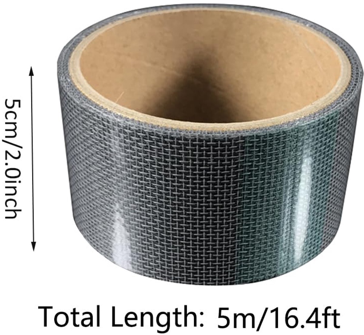 Vliegenscherm reparatietape 5 cm x 5 m - zelfklevend grijs - ideaal voor deur en raam - eenvoudig te gebruiken - SnelShoppen