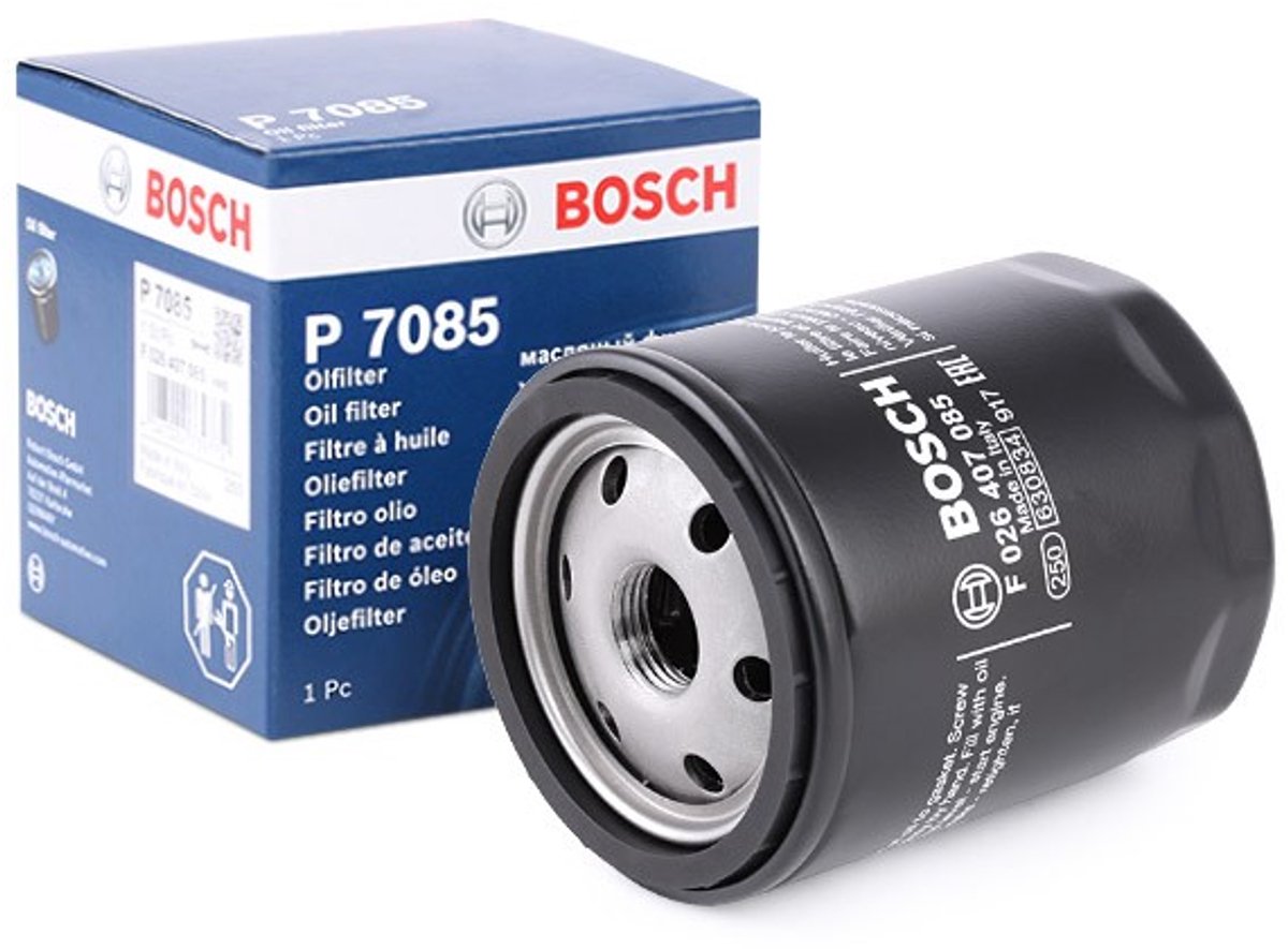 Bosch Oliefilter F 026 407 085 | OEM 55224598 | 55256470 | 71754237 | Fiat 500 Punto Panda Doblo Bravo | Alfa Romeo MiTo Giulietta | Lancia Ypsilon Delta | Opel Combo D 1.3 MultiJet CDTI