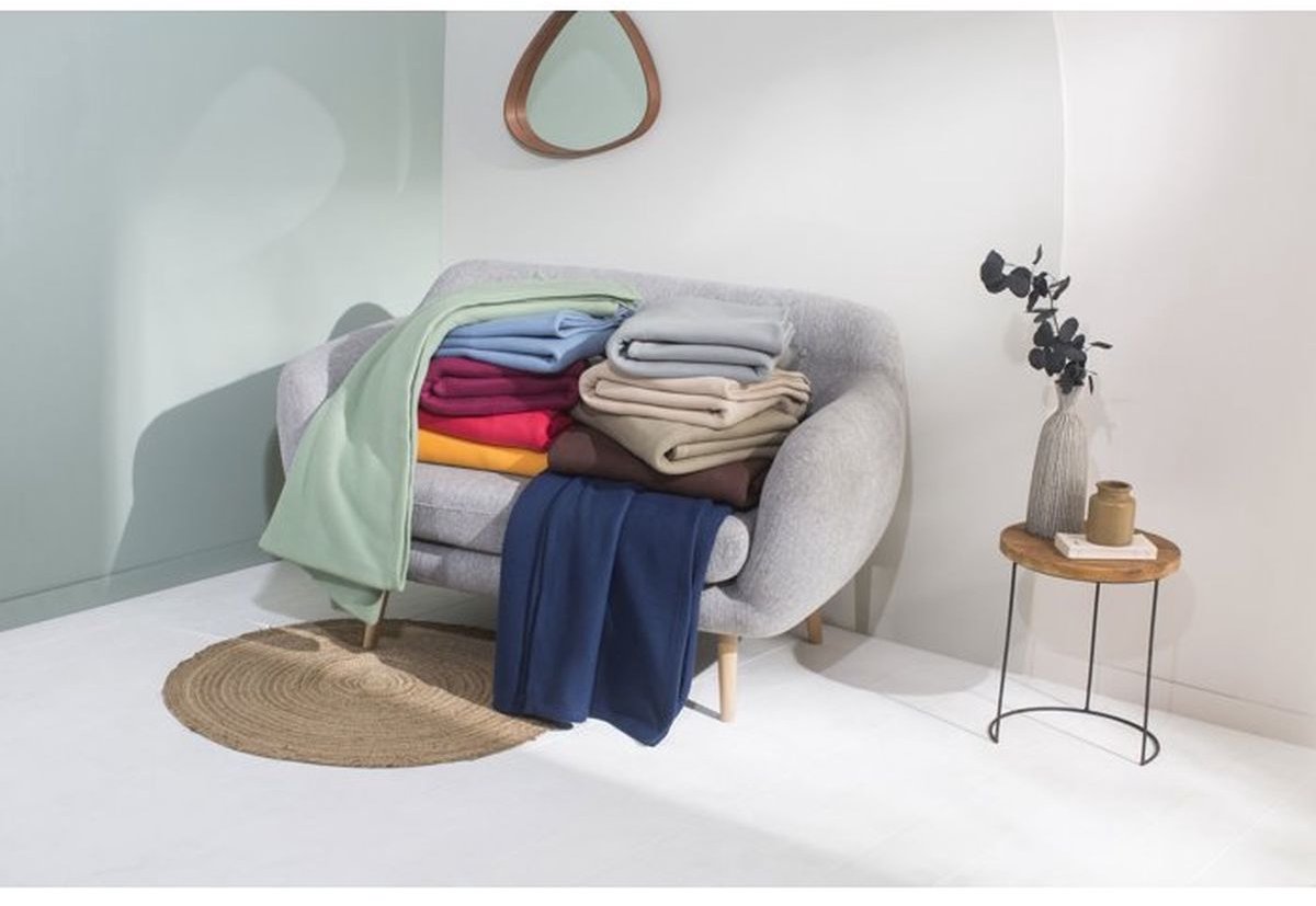 Deken Poyet Motte Poleco 100 % polyester 240 x 260 cm Taupe