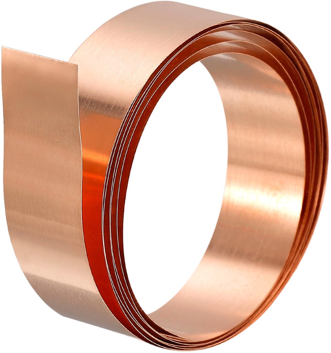 Koperen blad rol metaalfolie plaat 1000 mm x 15 mm x 0,4 mm