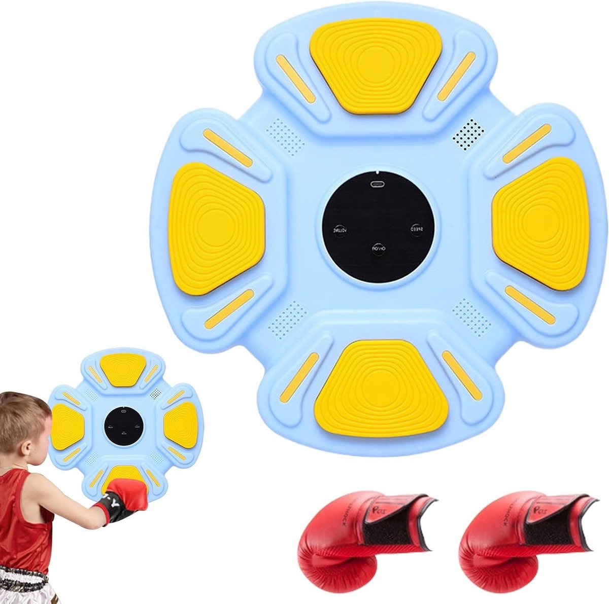 Slimme Muziek Boks Machine - Wandspel Trainingsapparatuur - Reactie Training - Automatische Telling Met Verlichting