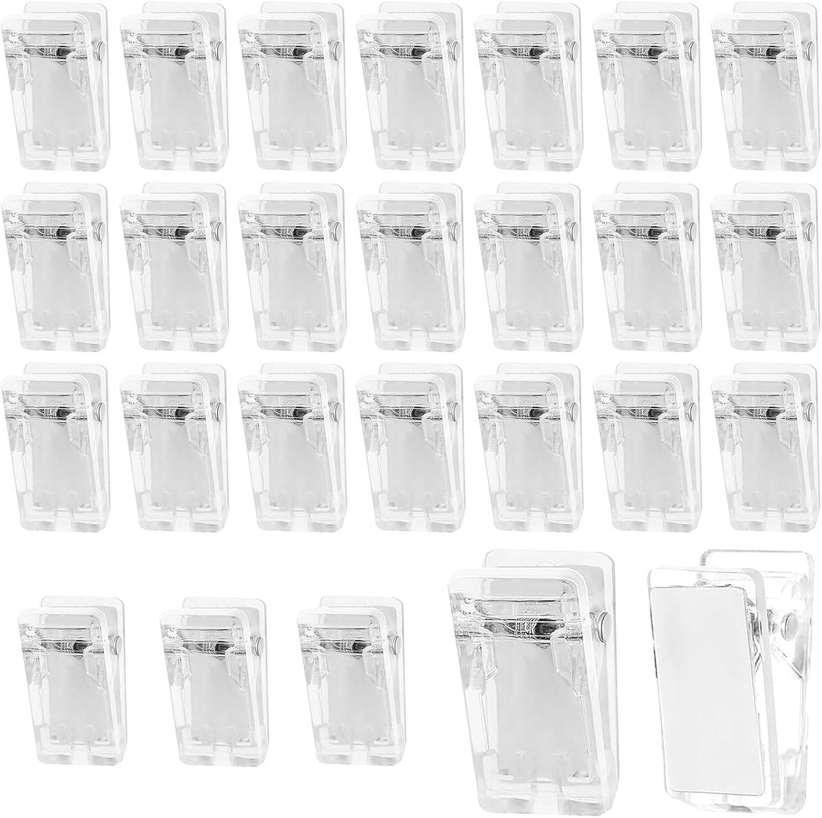 zelfklevende klemmen voor documenten, 26 stuks mini-wasknijpers van PP, zelfklevend, zwart, 1,3 x 2,6 cm, klemmen voor foto's, posters en wanddocumenten