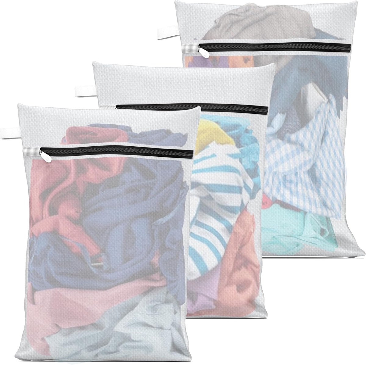 Waszakken 30 x 40cm | Wasnet voor Wasmachine | 100% Polyester | Waszakken voor Delicate Kleding, Lingerie, Sokken en Sportkleding | Ademend en Duurzaam | Bescherm je kleding met dit wasnet in de wasmachine - waszak voor gevoelige was
