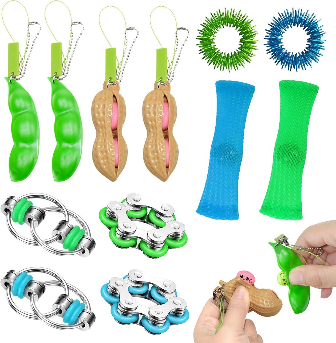 12 stuks fidgetspeelgoed, adhs speelgoed vaardigheden borderline vingerspeelgoed | Anti-stress speelgoedset, fidget spinner speelgoed, anti-stress voor kinderen en volwassenen, anti-angst geschenken