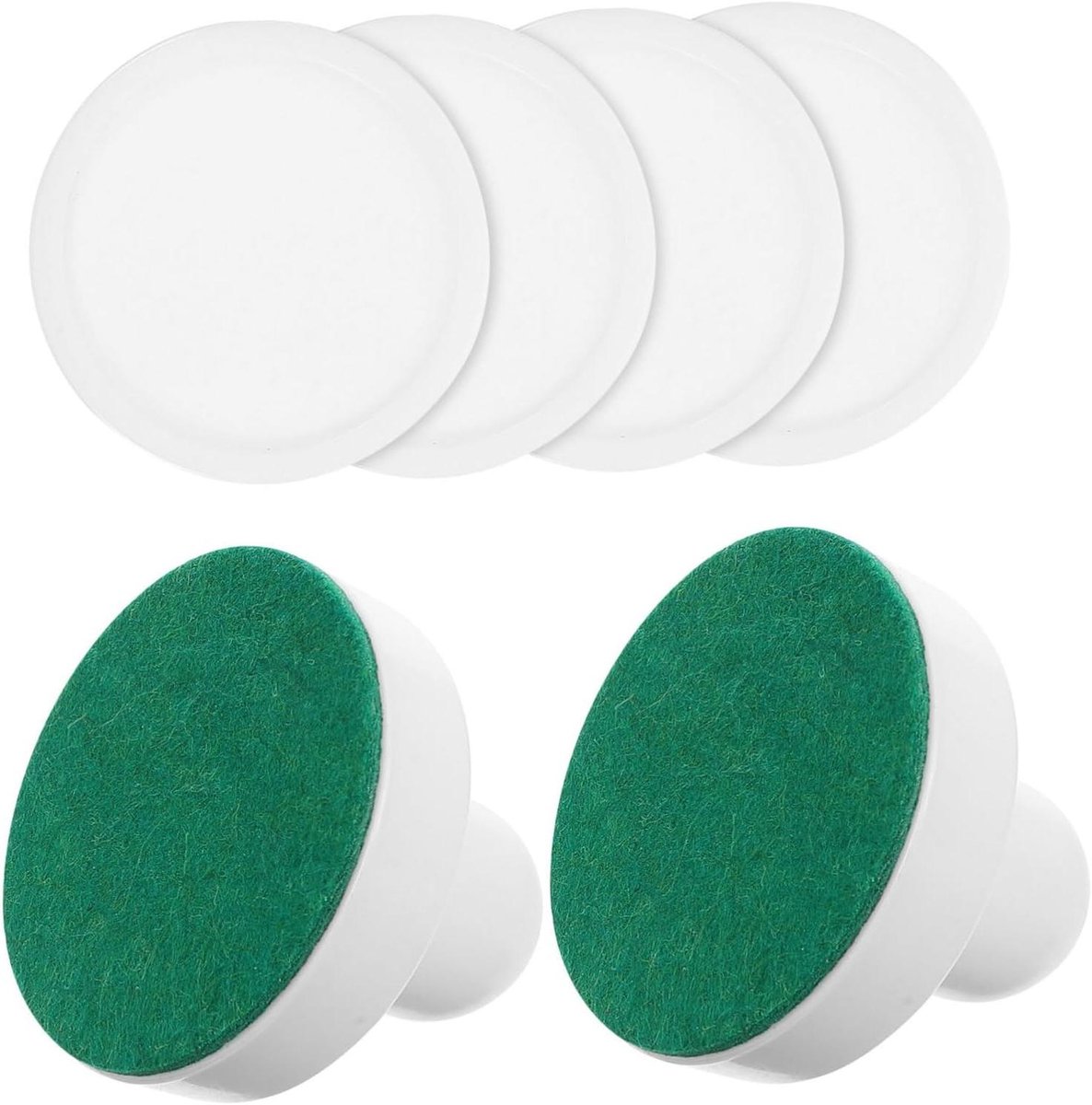 Hockey Pucks - Vervangende Paddles - Tafelspel Spelen - Creatief Ontworpen Paddles - 6 x 6 x 6 cm - Wit