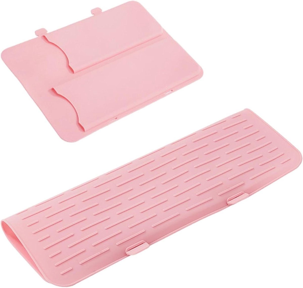 Hittebestendige Tas - Styling Tool Houder - Veilig Opbergen - Dubbele Vakken Ontwerp - 30 cm - Grijs