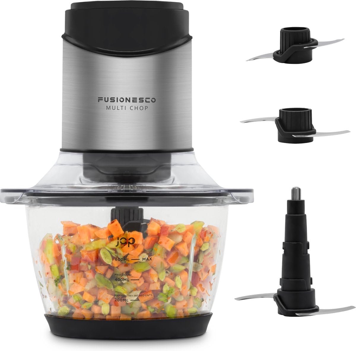 Multi Chopper Foodprocessor 400W - 6 Titanium Messen - Krachtig en veelzijdig - Ideaal voor drukke koks - SnelShoppen