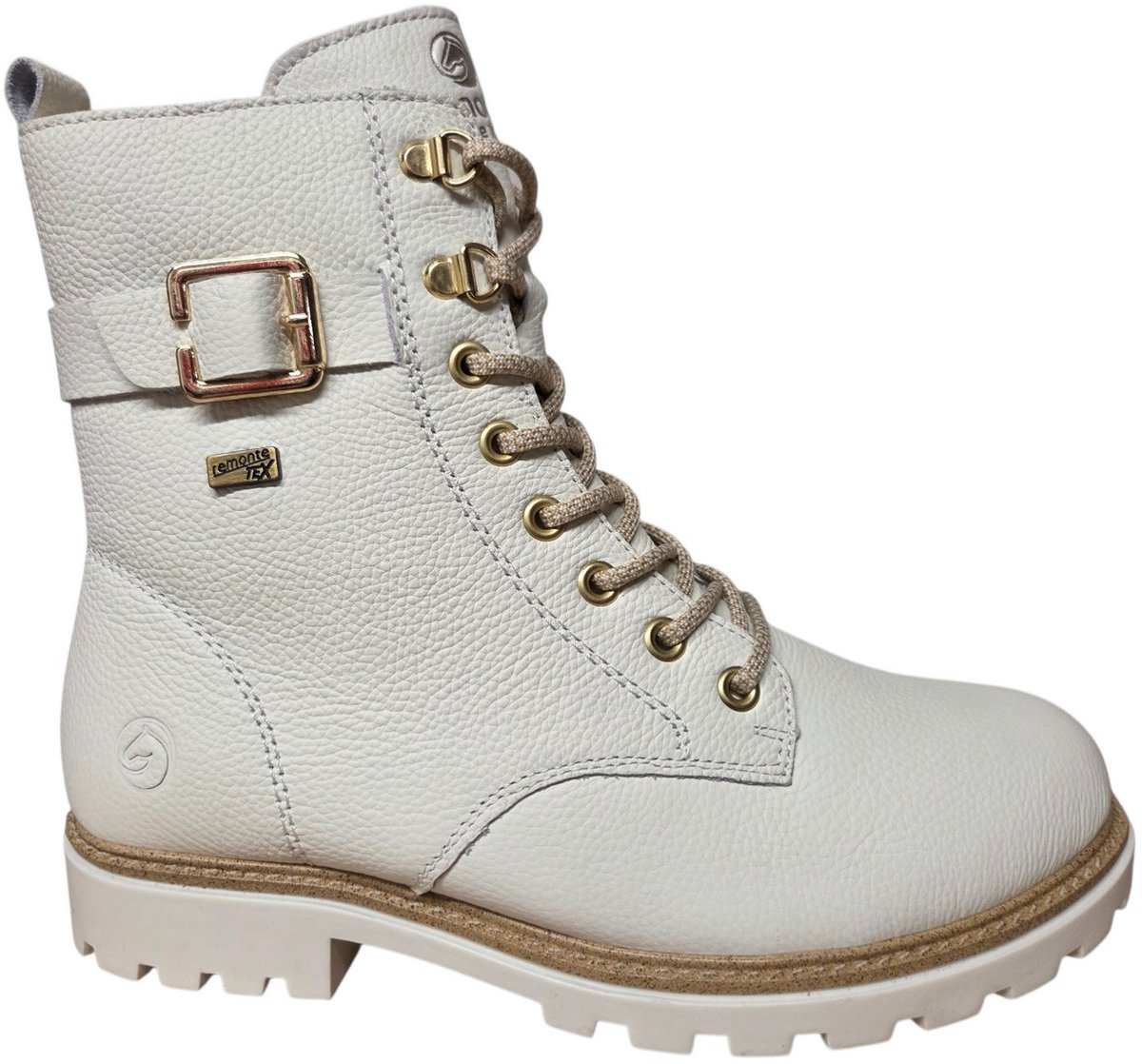 Remonte D8475-80 Veterboots Wit Leer Dames - Wit - 41