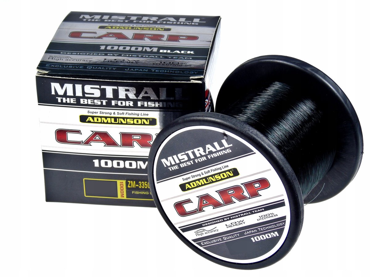 Mistrall Amundson Karper Vislijn Zwart 0.35mm 1000m