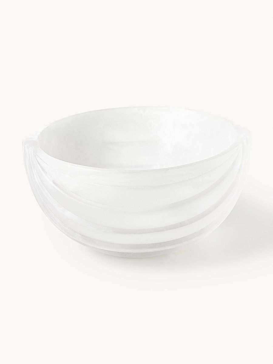 Westwing Jabu Decoratieve Schaal Wit 25x13 cm