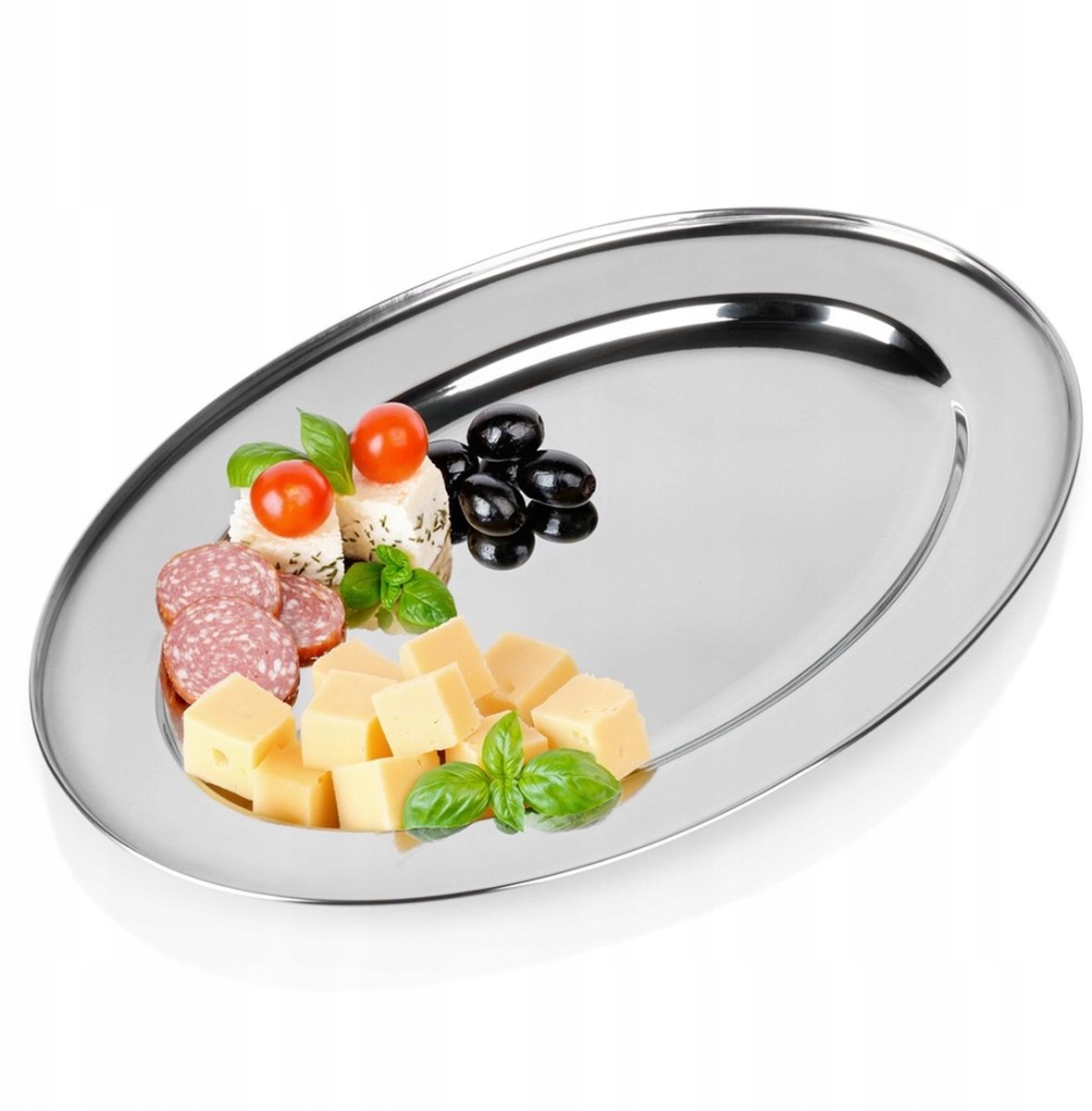 Ovale RVS Serveerschaal 40x27 cm - Stijlvol en Duurzaam