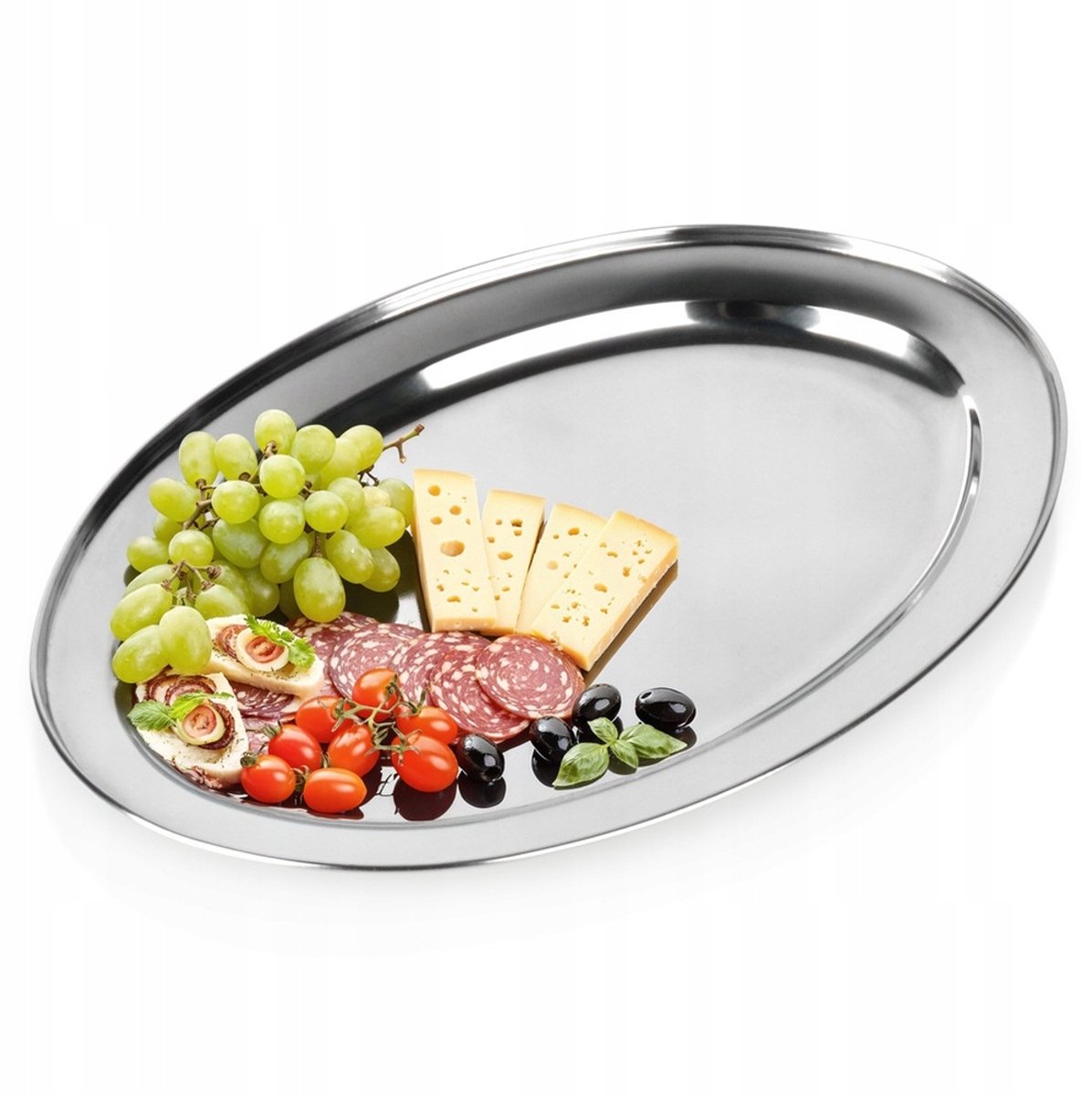 Ovale RVS Serveerschaal 45x30 cm - Stijlvol en Duurzaam