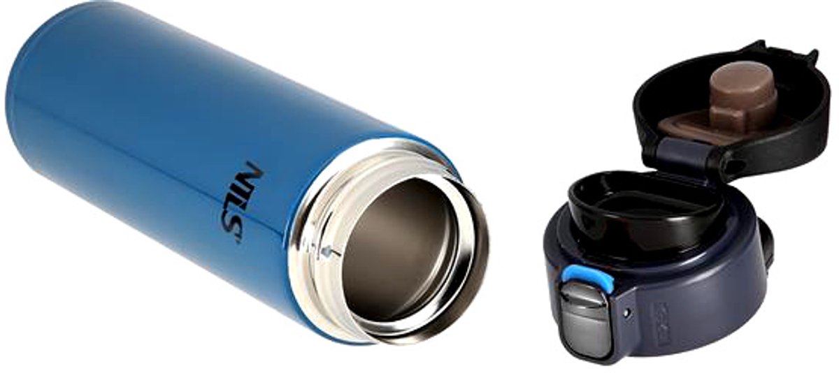 Nils Thermosbeker Blauw 500ml RVS met Lekvrije Sluiting