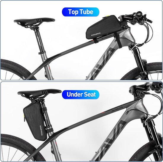 frametassen, fietsen, bovenbuistas, slanke fietsen voor MTB, racefietsen, e-bike, ca. 1,1 l van ROCKBROS — afbeelding 3