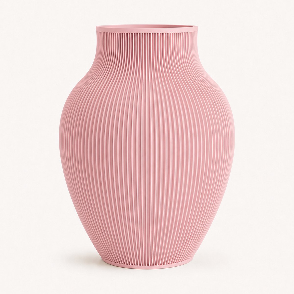 Tayo Japandi Vaas 25 cm Mat Sakura Roze – Ribbel Design – Waterdicht