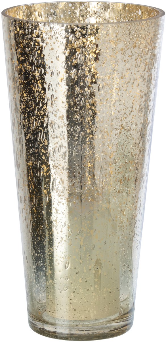 J-Line Kandelaar - glas - zilver/goud - large
