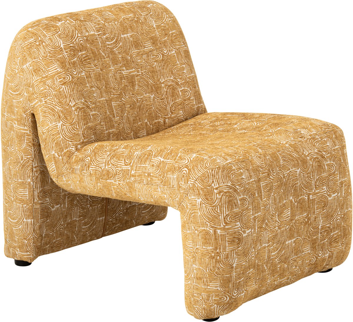 J-Line Chaise longue Margo - multiplex/stof - oker