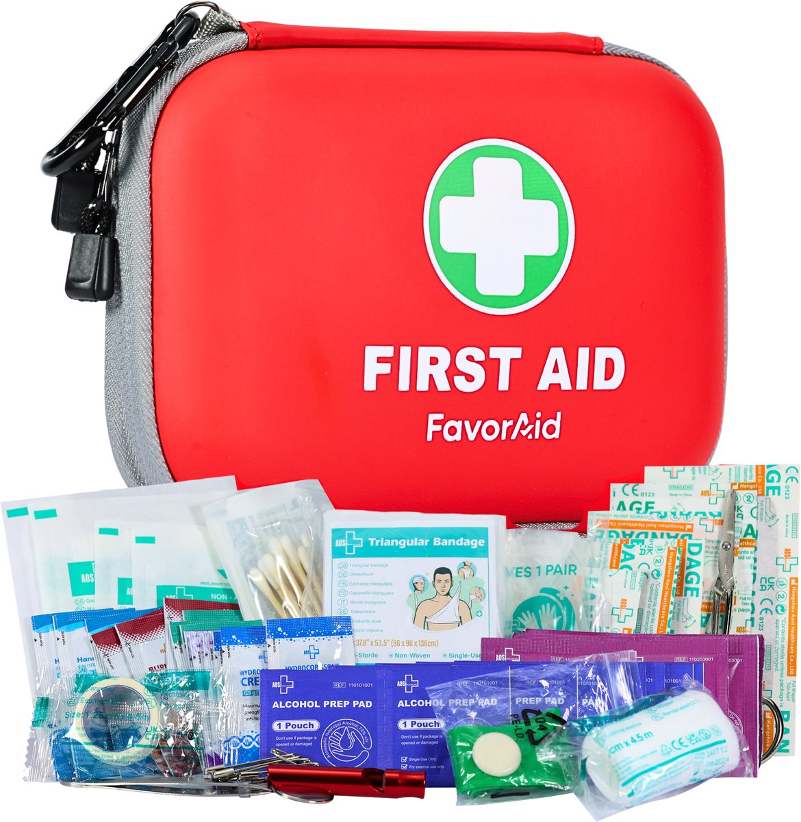 FavorAid 150-delige EHBO-kit hardcase - ehbo koffer - verbanddoos - verband - noodpakket