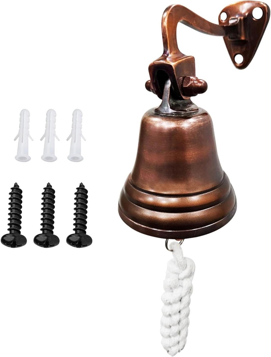 Scheepsbel - Deurbel - Aandacht trekken - Luid helder geluid - 3 inch - Brons